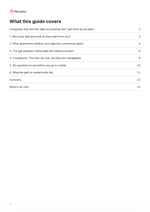 Contents page of guide
